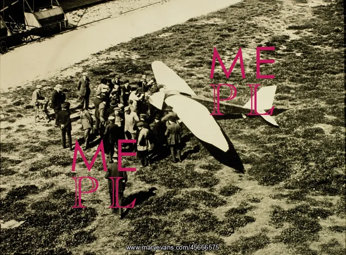 : Georges Barbot Seated in Motorized Glider : Georges Barbot Seated in Motorized Glider