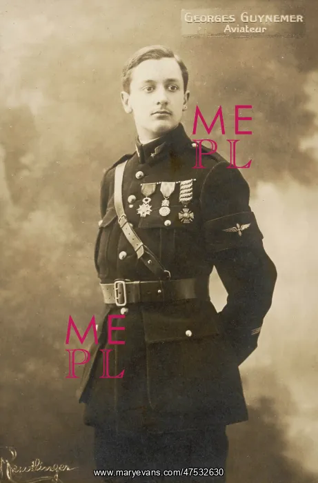 : Georges Guynemer, portrait. First World War Ace : Georges Guynemer, portrait. First World War Ace