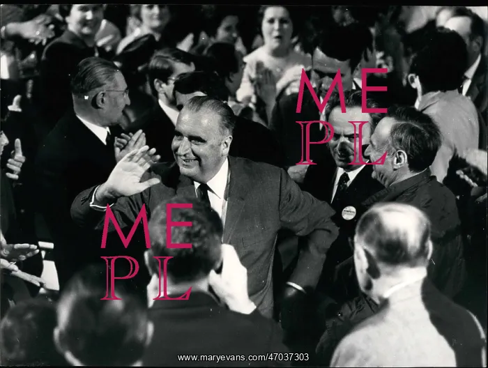 : Georges Pompidou, election campaign, Auvergne, France : Georges Pompidou, election campaign, Auvergne, France