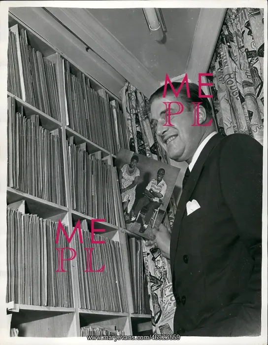 : Gerald Lascelles with record collection at Fort Belvedere : Gerald Lascelles with record collection at Fort Belvedere