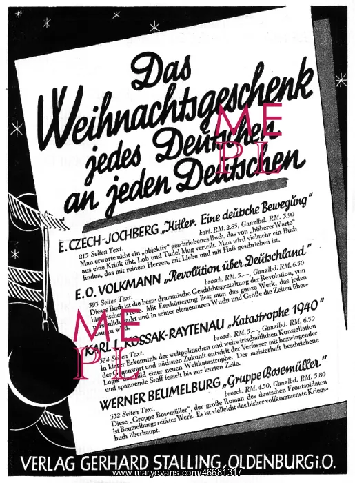 : Gerhard Stalling advert : Gerhard Stalling advert
