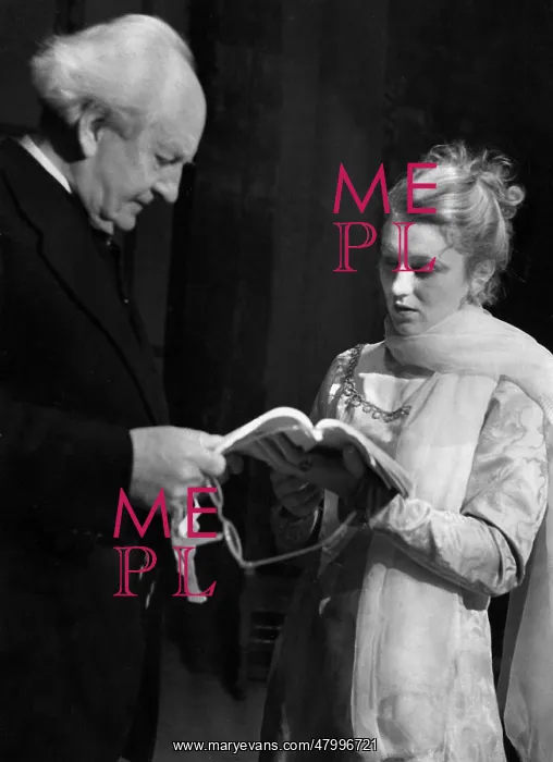 : Gerhart Hauptmann goes through the text of one of : Gerhart Hauptmann goes through the text of one of