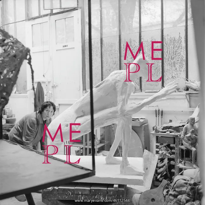 : Germaine Richier, sculptor from Paris, in her : Germaine Richier, sculptor from Paris, in her