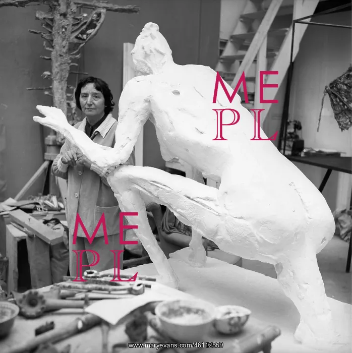 : Germaine Richier, sculptor from Paris, in her : Germaine Richier, sculptor from Paris, in her
