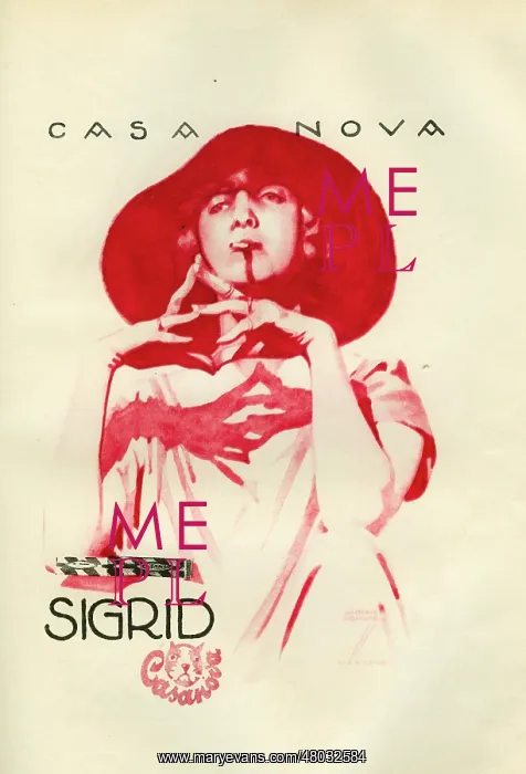 : A German advertisement for Casanova Sigrid cigarettes : A German advertisement for Casanova Sigrid cigarettes