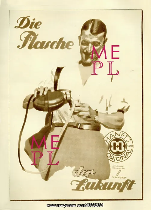 : A German advertisement for Hanfts bottle of the future : A German advertisement for Hanfts bottle of the future
