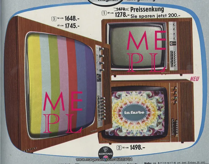 : German advertisement for Korting televisions : German advertisement for Korting televisions
