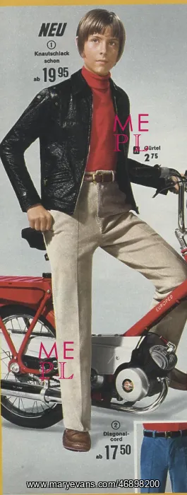 : German advertisement for slick mod-style clothes : German advertisement for slick mod-style clothes