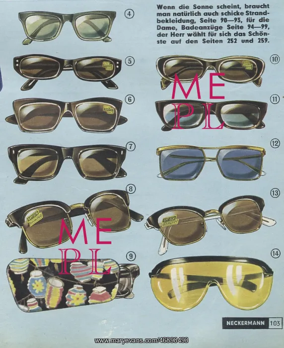 : German advertisement for sunglasses : German advertisement for sunglasses