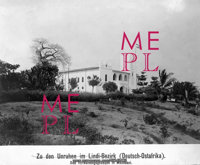 : German administration building in Mikindani, 1908 : German administration building in Mikindani, 1908