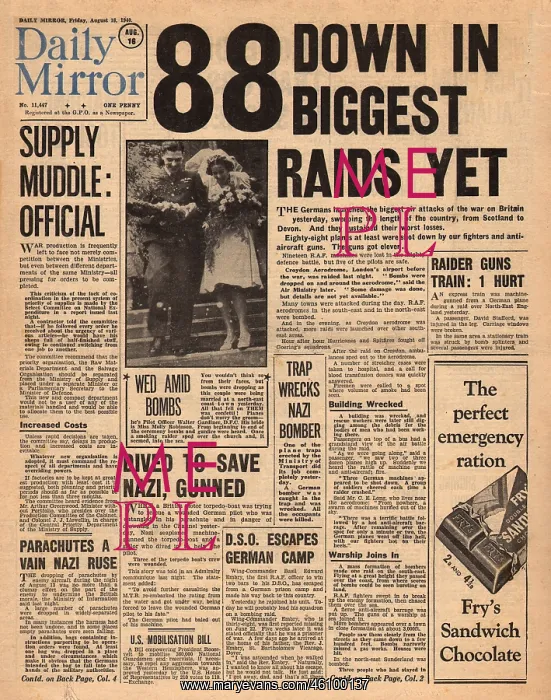 : German air raids over Britain, WW2 : German air raids over Britain, WW2