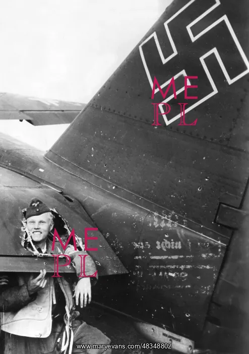 : German aircraft damaged over England, 1940 : German aircraft damaged over England, 1940
