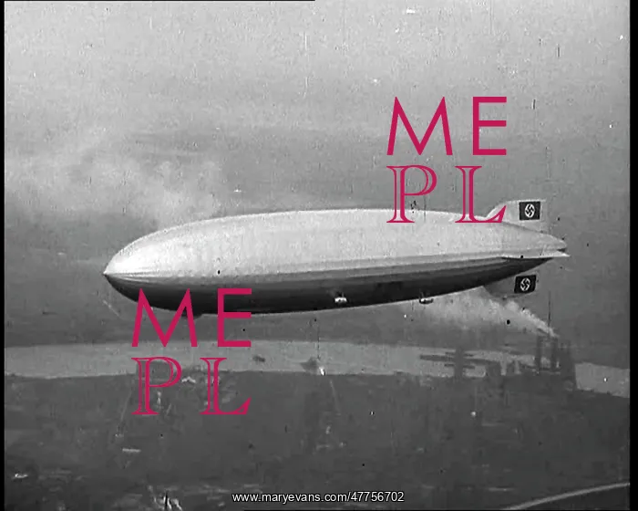 : The German Airship, the Hindenburg, in the : The German Airship, the Hindenburg, in the