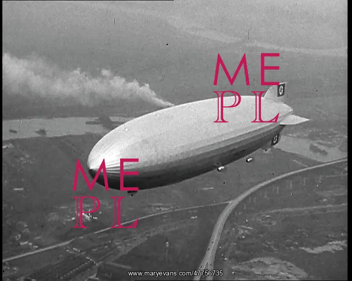 : The German Airship, the Hindenburg, in the : The German Airship, the Hindenburg, in the