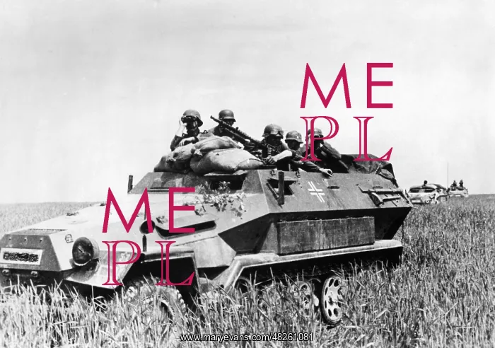: German armoured car on the Aisne, 1940 : German armoured car on the Aisne, 1940