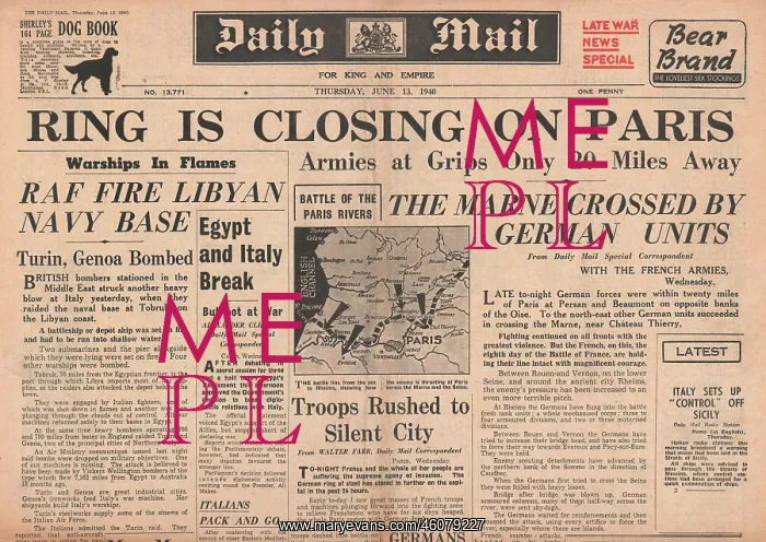  : German Army closes in on Paris