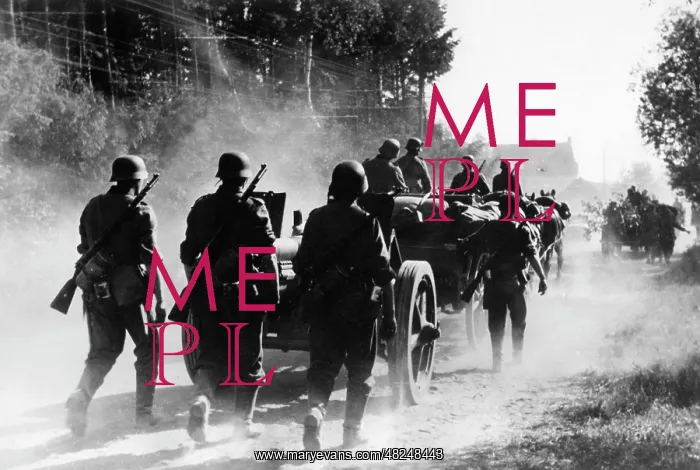 : German artillery marching on the Eastern Front, 1941 : German artillery marching on the Eastern Front, 1941