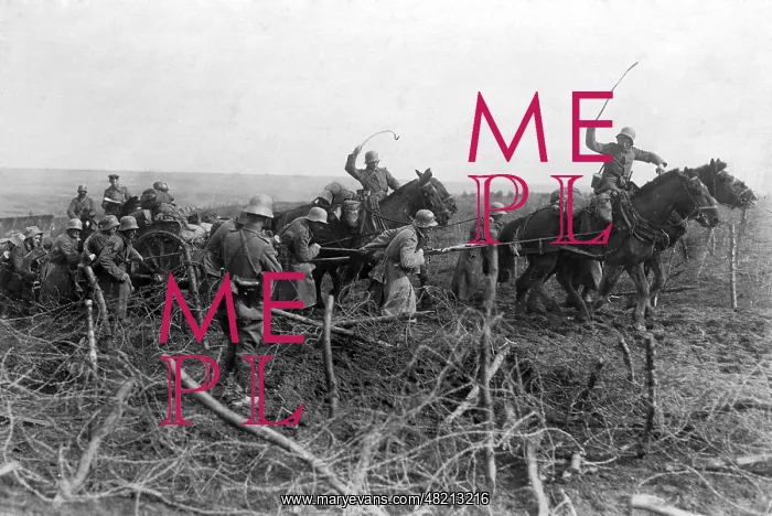 : German artillery during the spring offensive, 1918 : German artillery during the spring offensive, 1918