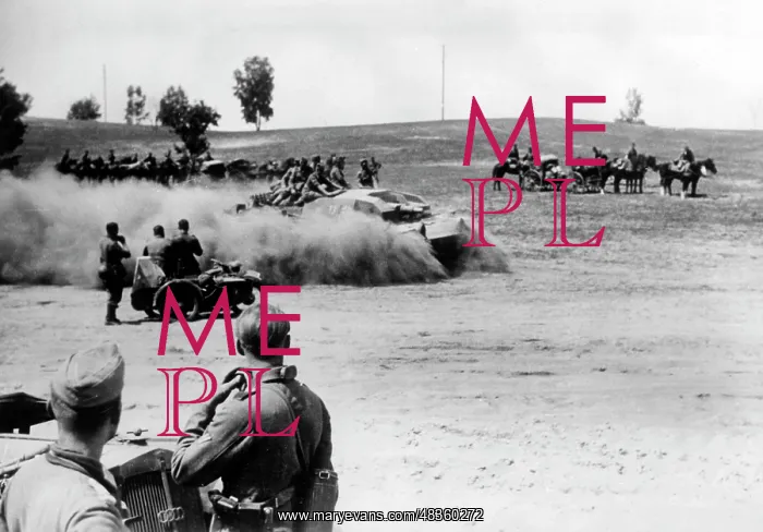 : German assault gun at Bialystok, 1941 : German assault gun at Bialystok, 1941
