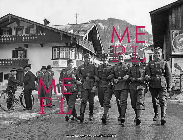 : German and Austrian soldiers in Woergl, 1938 : German and Austrian soldiers in Woergl, 1938