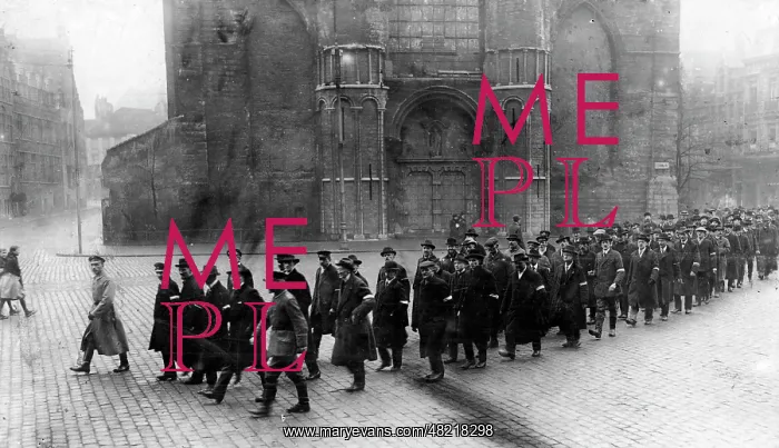 : German auxiliary troop in Gent, 1917 : German auxiliary troop in Gent, 1917