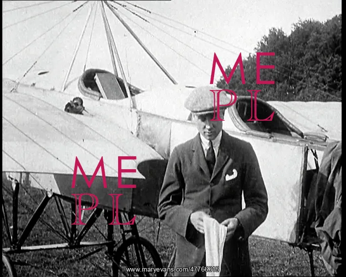 : German Aviator Gustav Hamel Standing In Front : German Aviator Gustav Hamel Standing In Front