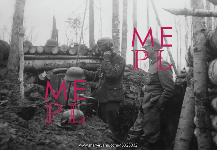 : German battalion command post - Eastern Front, 1942 : German battalion command post - Eastern Front, 1942