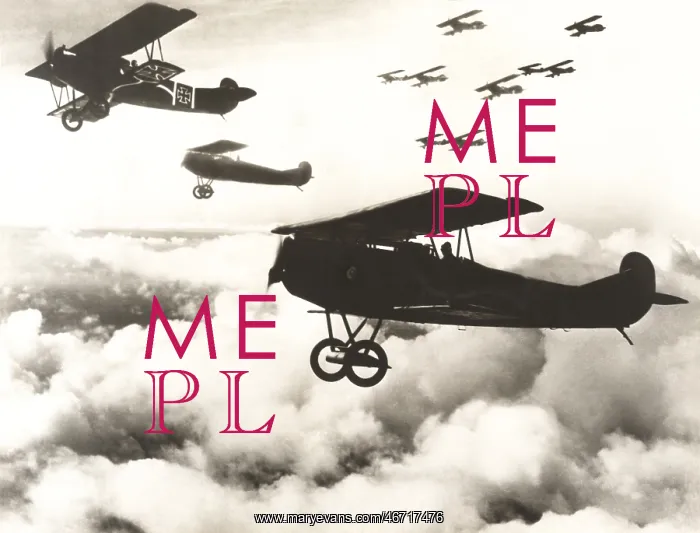 : German biplanes flying above the clouds : German biplanes flying above the clouds