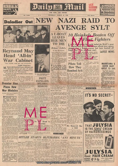 : German Bombers avenge raid on Sylt : German Bombers avenge raid on Sylt