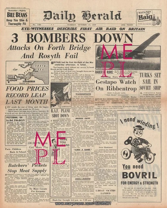 : German bombing raid on the Firth of Forth : German bombing raid on the Firth of Forth