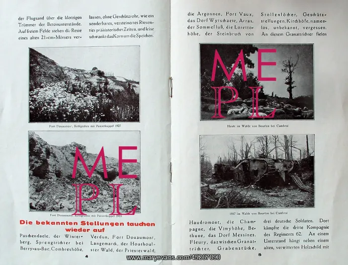 : German Booklet - 10 years later on the Western Front : German Booklet - 10 years later on the Western Front