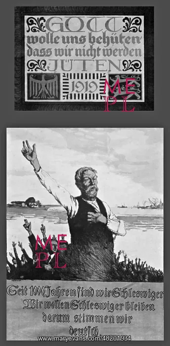 : German campaign poster for the referendum in Schleswig, 1919 : German campaign poster for the referendum in Schleswig, 1919