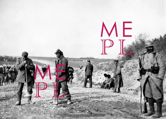 : German captives at road works : German captives at road works