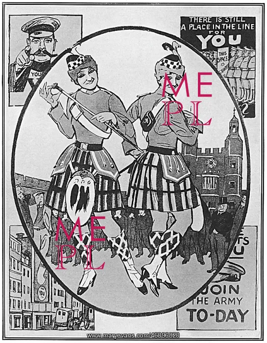 : German cartoon on British recruitment techniques : German cartoon on British recruitment techniques