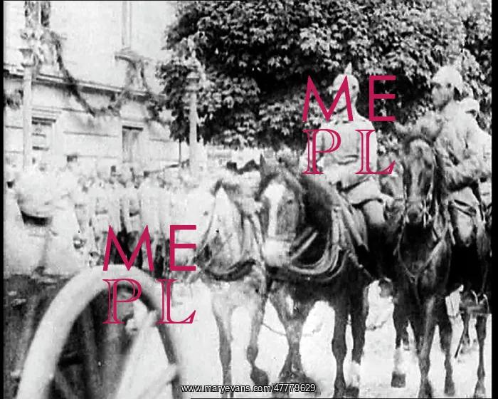 : German Cavalry Entering Brussels and Towing : German Cavalry Entering Brussels and Towing