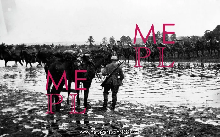 : German cavalry near the Daugava River, 1915 : German cavalry near the Daugava River, 1915