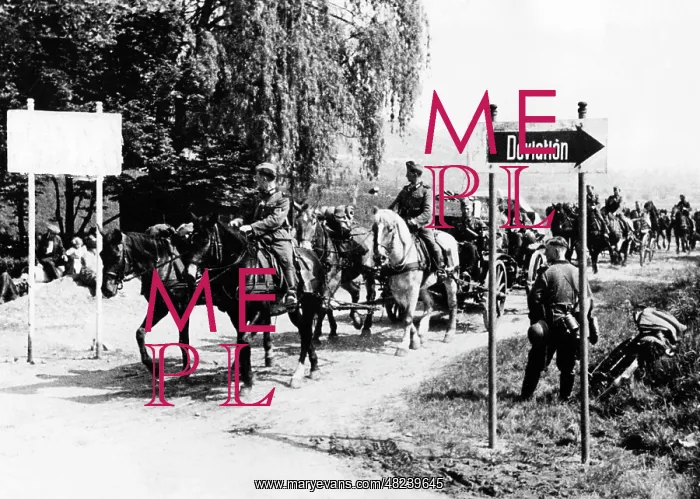 : German column in France, 1940 : German column in France, 1940