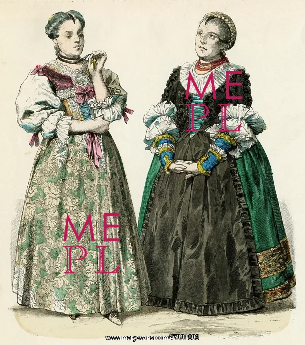 : German Costume circa 1780 : German Costume circa 1780