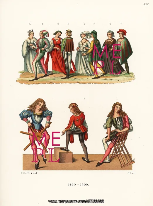 : German costumes from the late 15th century : German costumes from the late 15th century