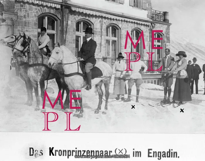 : The German crown prince couple doing winter : The German crown prince couple doing winter