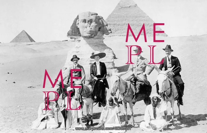 : The German Crown Prince in front of the Sphinx in Giza, 1911 : The German Crown Prince in front of the Sphinx in Giza, 1911