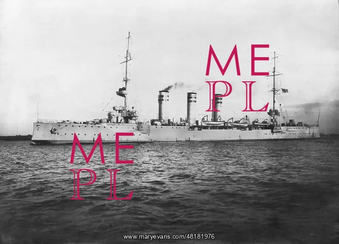 : The German cruiser Mainz, 1913 : The German cruiser Mainz, 1913