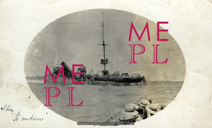 : German cruiser SMS Emden, WW1 : German cruiser SMS Emden, WW1
