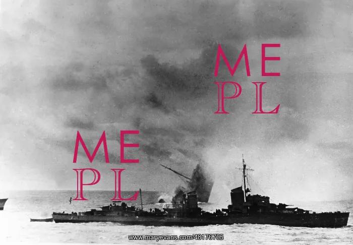 : German destroyer during the battle for Norway, 1940 : German destroyer during the battle for Norway, 1940