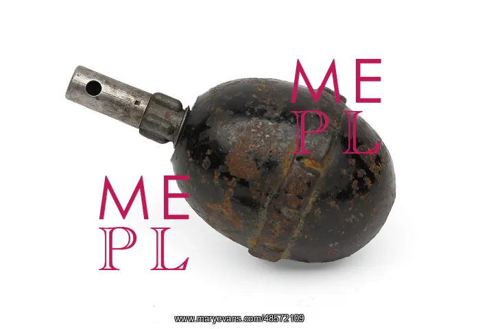 : German egg hand grenade, used during World War One : German egg hand grenade, used during World War One