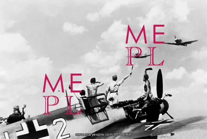 : German fighter planes return to the military air base, 1940 : German fighter planes return to the military air base, 1940