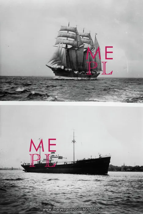 : The German five-masted schooner WERNER : The German five-masted schooner WERNER