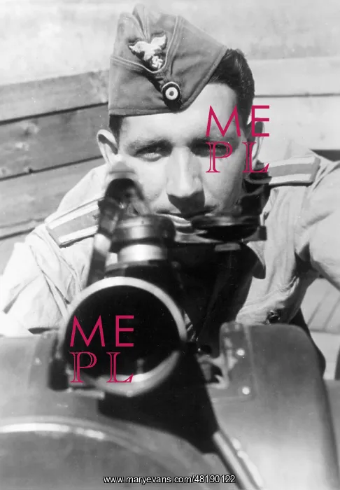 : German Flak soldier at a rangefinder, 1942 : German Flak soldier at a rangefinder, 1942