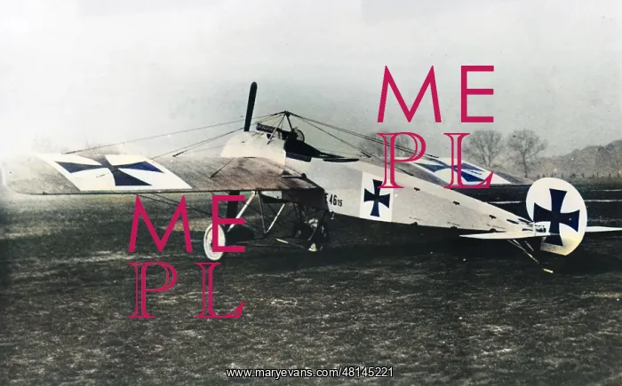 : German Fokker E I fighter plane, WW1 : German Fokker E I fighter plane, WW1