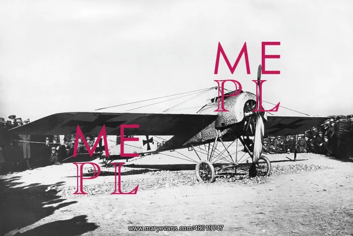 : German Fokker E III fighter plane, WW1 : German Fokker E III fighter plane, WW1